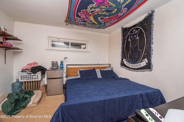bedroom featuring visible vents and carpet flooring