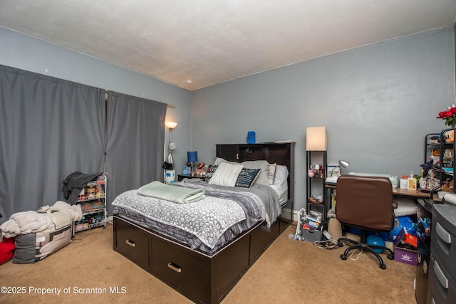 view of carpeted bedroom