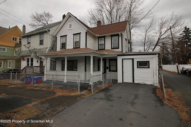 view of front of property with a porch