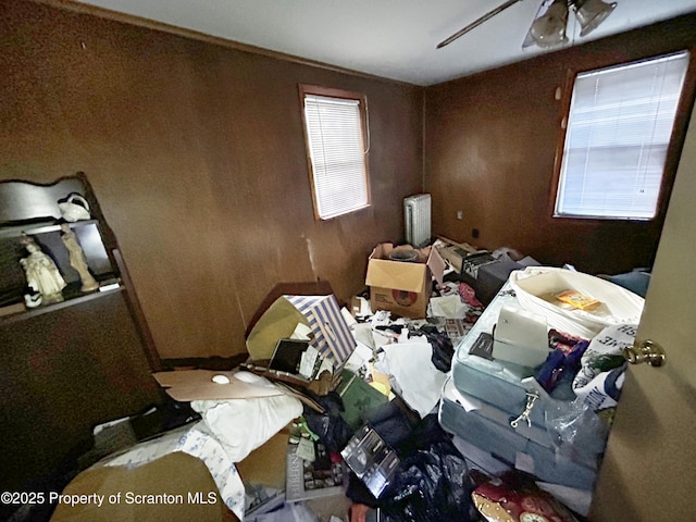 miscellaneous room with ceiling fan