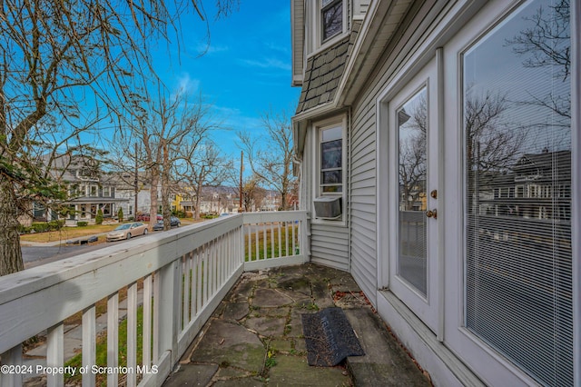 balcony featuring a porch