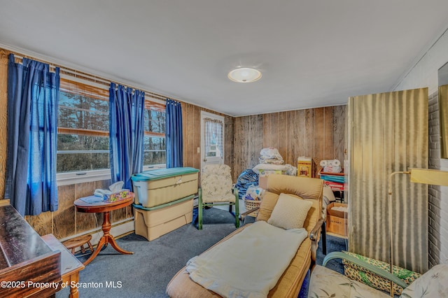 bedroom featuring carpet and multiple windows