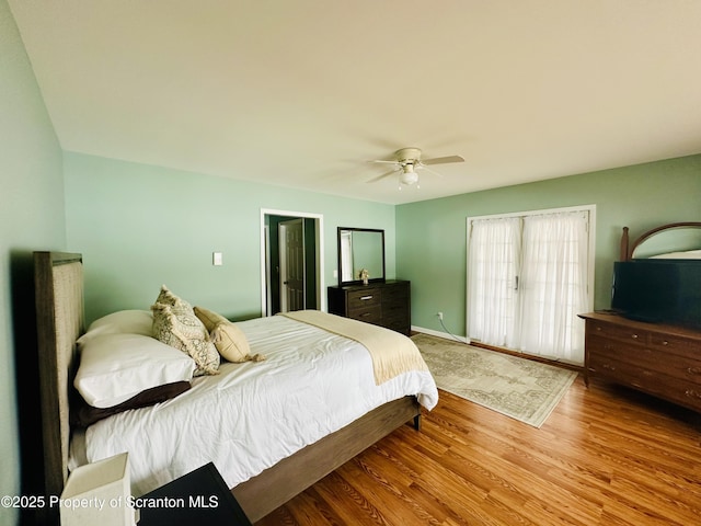 185 Southpoint Rd, Montrose, PA 18801 - bedroom with wood finished floors, a ceiling fan, and baseboards