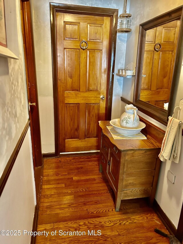 4886 State Route 11, Hop Bottom, PA 18824 - interior space with dark wood-style flooring