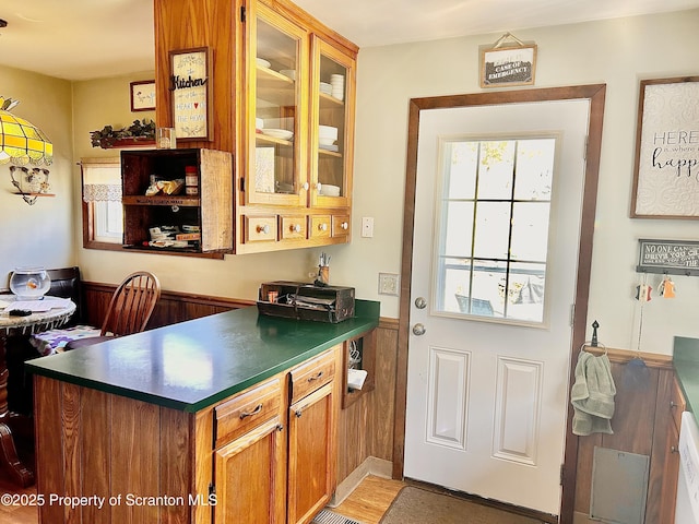 4886 State Route 11, Hop Bottom, PA 18824 - doorway to outside with light wood-style flooring and a wainscoted wall