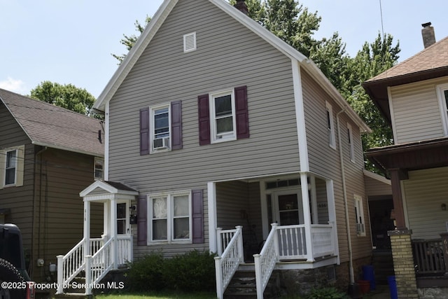 616 Delaware St, Scranton, PA 18509 - view of front of property featuring a porch and cooling unit