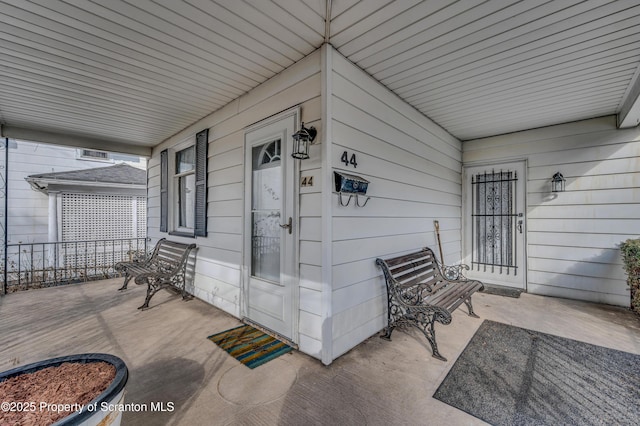 exterior space featuring covered porch