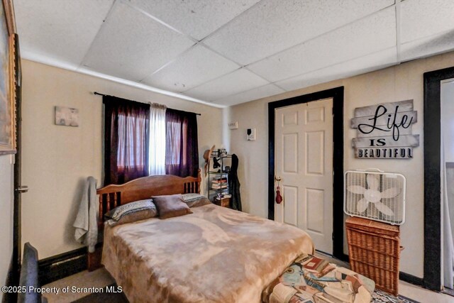 1223 Eynon St 1221, Scranton, PA 18504 - bedroom with a paneled ceiling