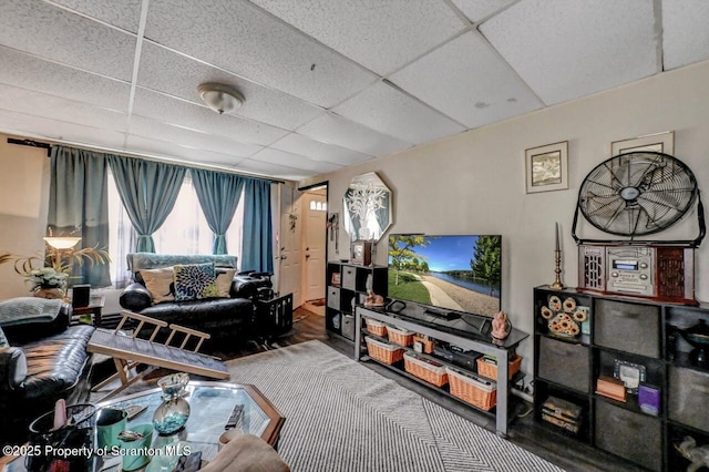 1223 Eynon St 1221, Scranton, PA 18504 - living room featuring a paneled ceiling
