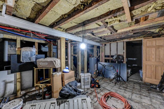 1223 Eynon St 1221, Scranton, PA 18504 - unfinished basement with gas water heater