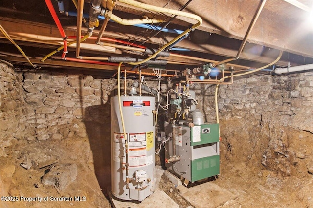 316 Sibley Ave, Old Forge, PA 18518 - utilities featuring gas water heater and a heating unit
