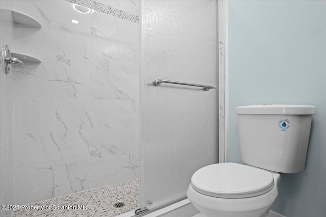 316 Sibley Ave, Old Forge, PA 18518 - bathroom featuring a shower stall and toilet