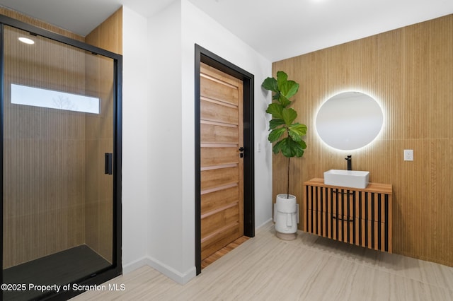 203 Red Oak Dr, Olyphant, PA 18447 - full bath featuring a shower stall and vanity