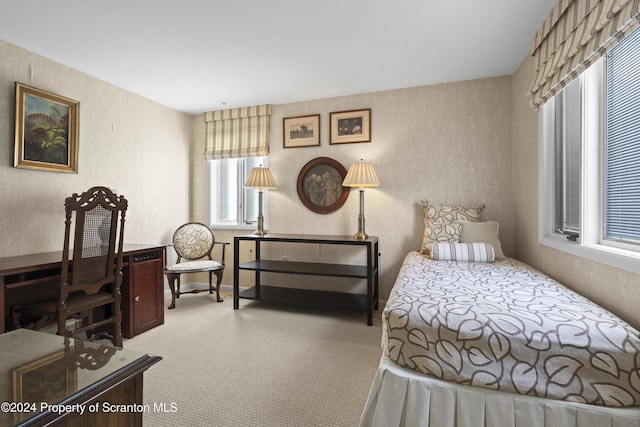 view of carpeted bedroom