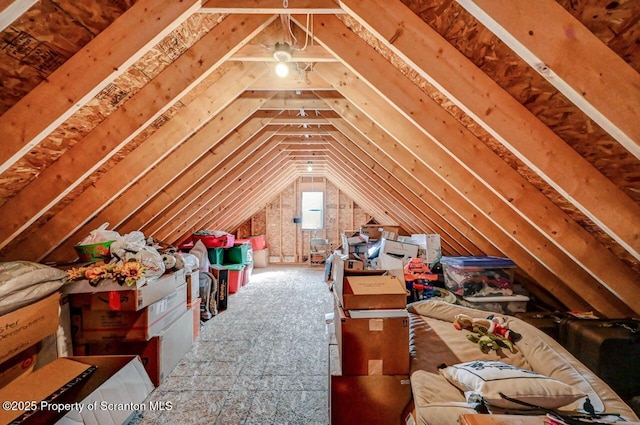 view of attic