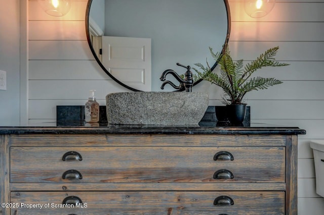 room details with toilet and a sink