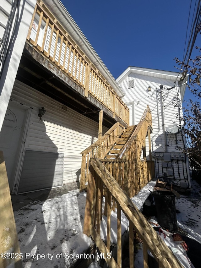 exterior space featuring a deck