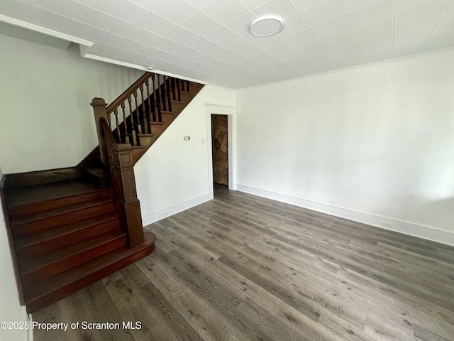 133-135 Newport St, Glen Lyon, PA 18617 - unfurnished living room with wood finished floors and stairs