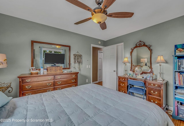 1017 Willow St Unit L14-15, Scranton, PA 18505 - bedroom with wood finished floors and ceiling fan