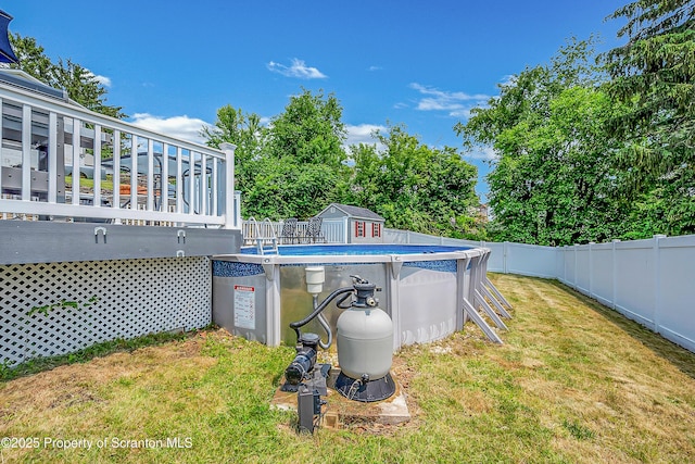 1017 Willow St Unit L14-15, Scranton, PA 18505 - fenced backyard featuring a deck and an outdoor structure