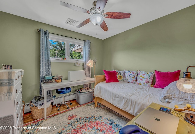 1017 Willow St Unit L14-15, Scranton, PA 18505 - bedroom with wood finished floors and ceiling fan