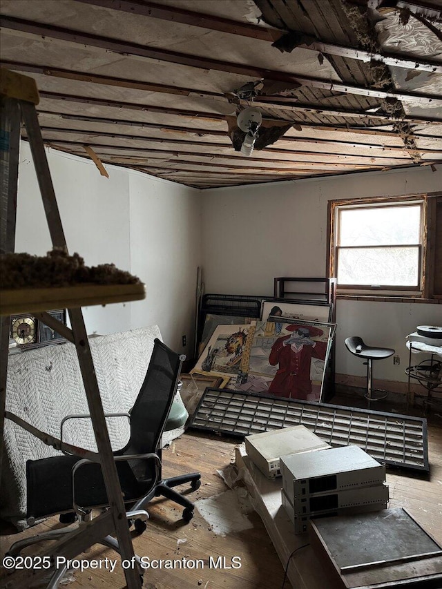 bedroom featuring hardwood / wood-style flooring