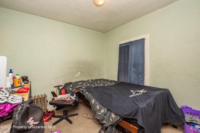 bedroom with carpet