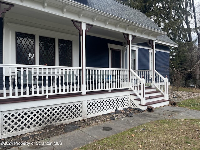 view of front of home with a porch