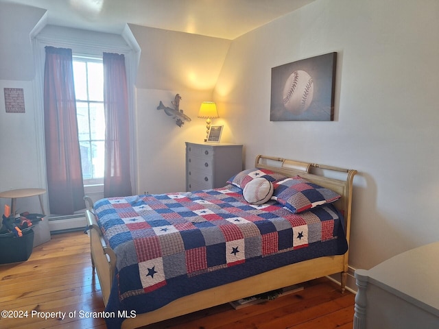 bedroom with wood-type flooring