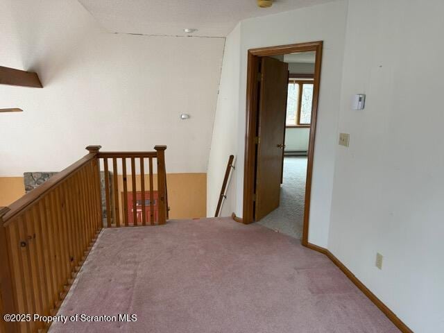 166 Tanglewod Dr, Greentown, PA 18426 - corridor with an upstairs landing and carpet