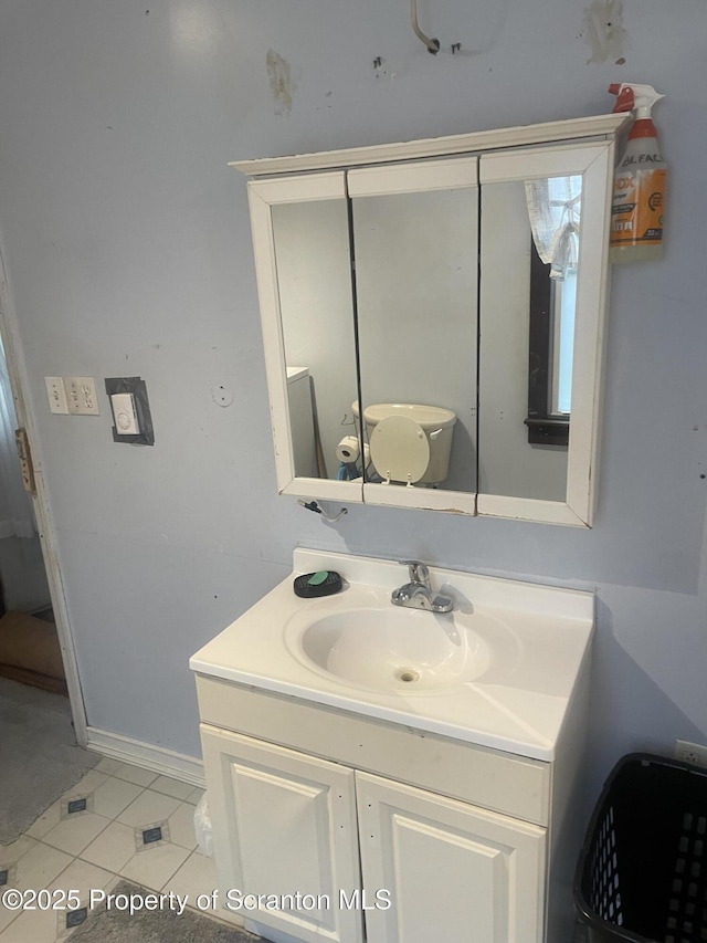 841 Hill St, Archbald, PA 18403 - bathroom with vanity and tile patterned floors