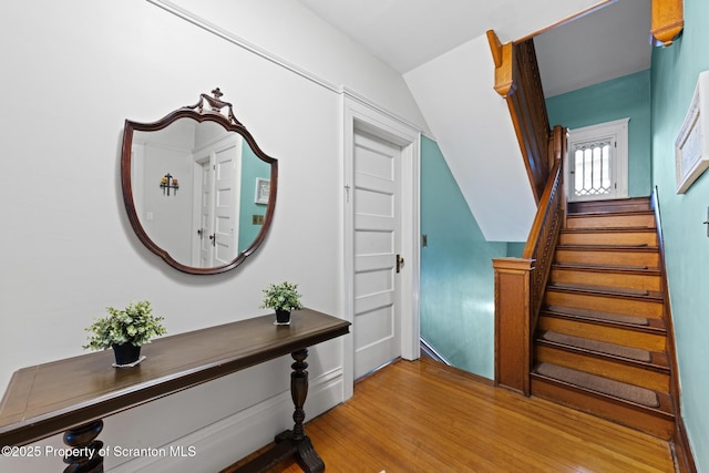 1012 Sunset St, Scranton, PA 18509 - staircase with wood finished floors
