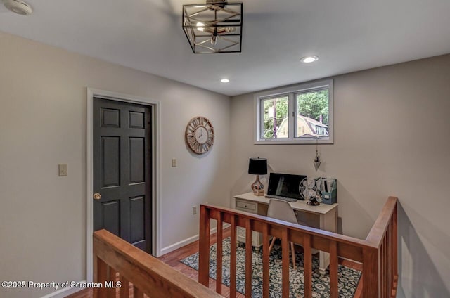 993 Oakmont Rd, Clarks Summit, PA 18411 - office space featuring recessed lighting, wood finished floors, and baseboards
