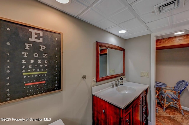 993 Oakmont Rd, Clarks Summit, PA 18411 - bathroom with vanity and baseboards