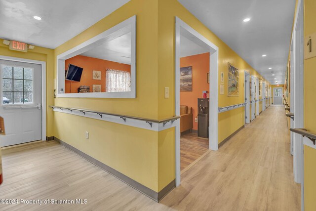 interior space featuring light wood-type flooring