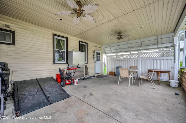 view of patio / terrace with ceiling fan