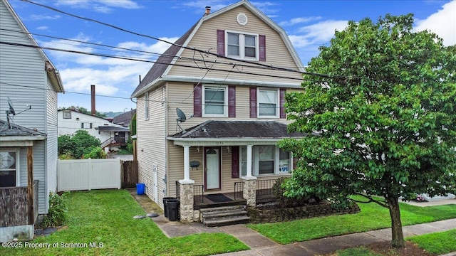 1076 Cottage Ave, Scranton, PA 18508 - colonial inspired home with covered porch and a gambrel roof