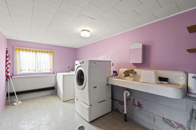 817 Miles Ave, Dickson City, PA 18447 - washroom with washing machine and dryer and laundry area