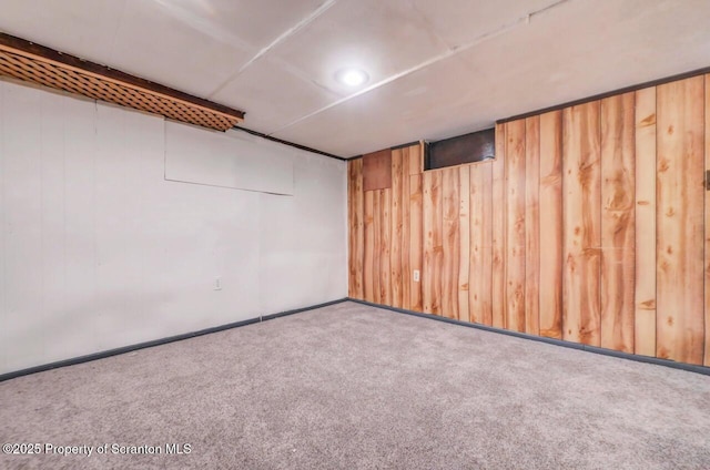 446 10th Ave, Scranton, PA 18504 - finished below grade area with carpet flooring and wood walls