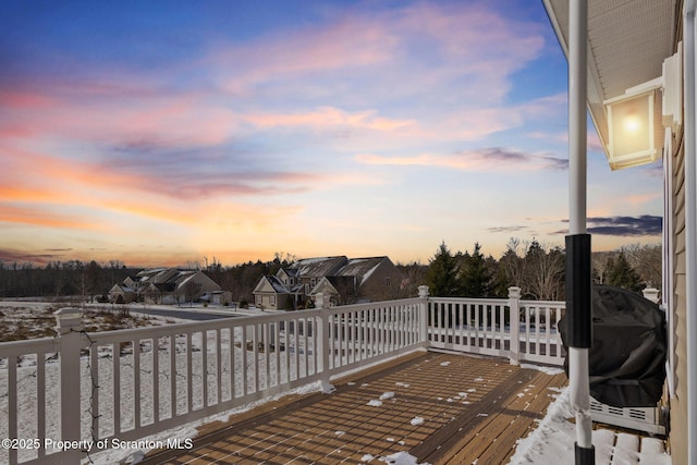 view of deck at dusk