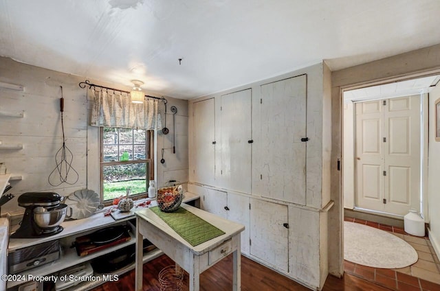 interior space with hardwood / wood-style floors