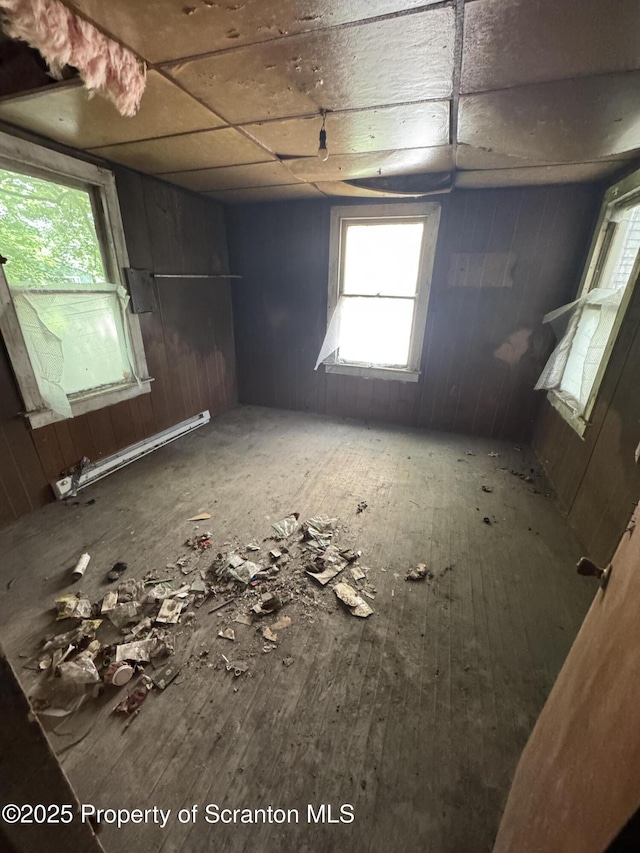 41 William St, Hallstead, PA 18822 - unfurnished room with wooden walls
