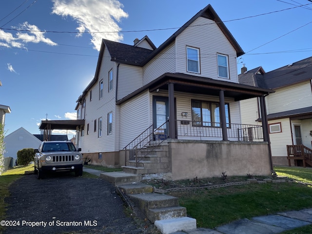 view of front of house with a porch