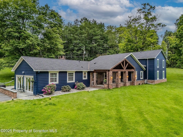 941 Old State Rd, Clarks Summit, PA 18411 - view of front of property with a front lawn and roof with shingles