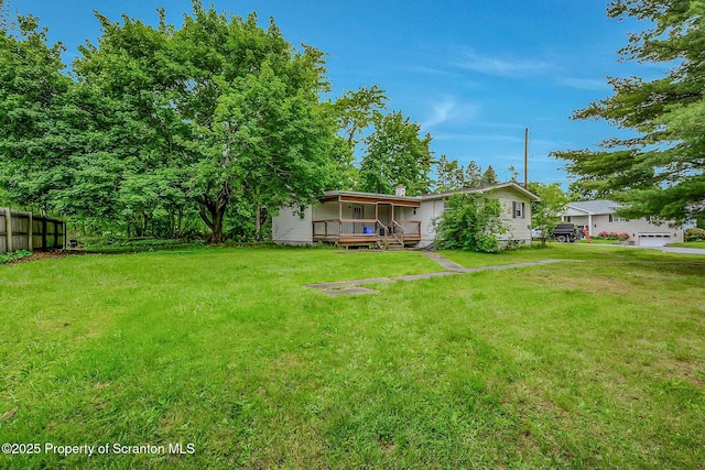 331 Drake St, Old Forge, PA 18518 - view of yard with a deck
