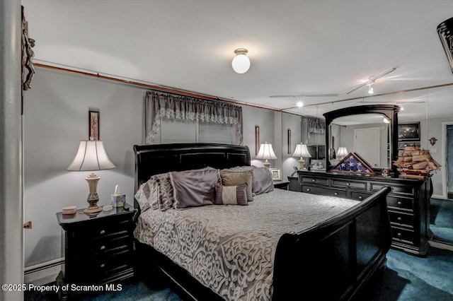 1130 Stafford Ave, Scranton, PA 18504 - bedroom with dark colored carpet and baseboard heating