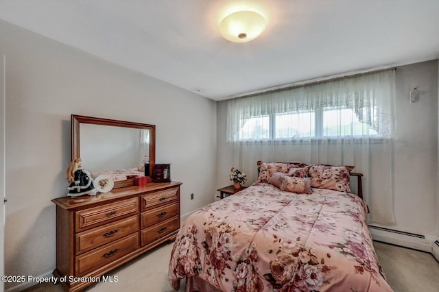 1130 Stafford Ave, Scranton, PA 18504 - bedroom featuring light carpet and a baseboard heating unit