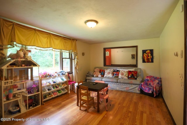 living room with light wood finished floors