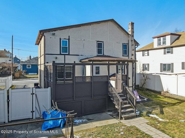 view of rear view of property