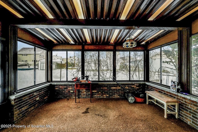 view of sunroom / solarium